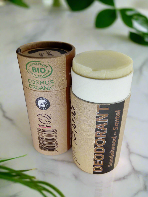 Organic Certified Natural Deodorant - Sandalwood 100ml - I piece - 100% recycled paper packaging-0